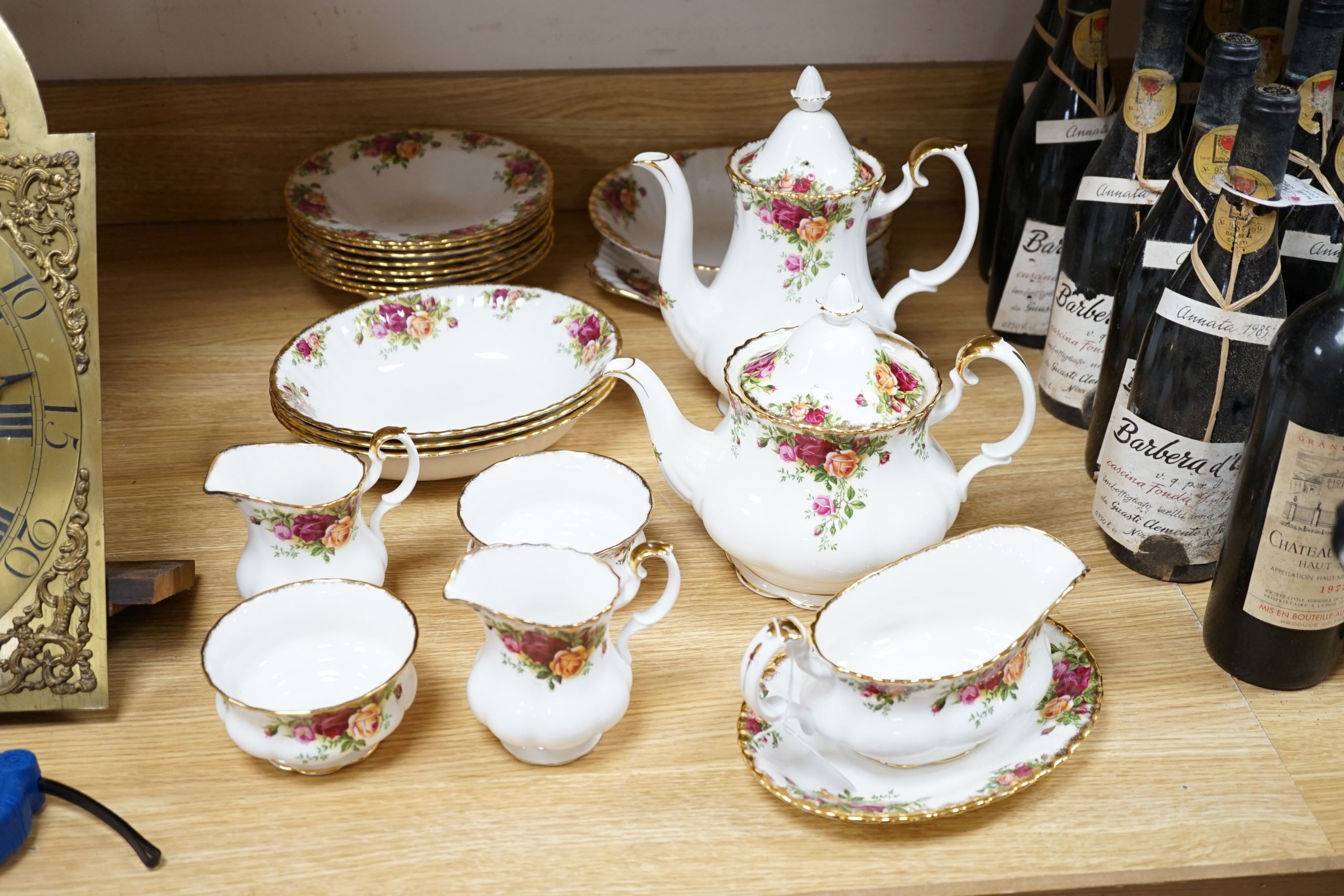 A Royal Albert Old country Roses pattern part tea and coffee set.